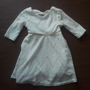 White and gold dress girls 3